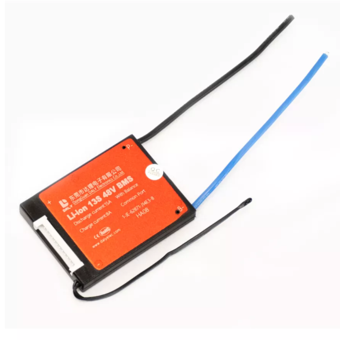 Плата защиты Daly для Li-ion батарей 13S 48В 15А (с функцией балансировки и термозащитой)